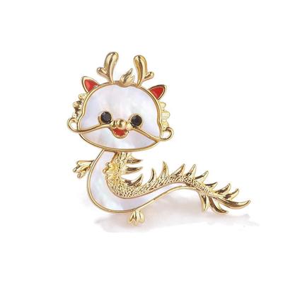 Niche Design Dragon Brooch Femininity High-End Suit Pin Natal Dragon Gift