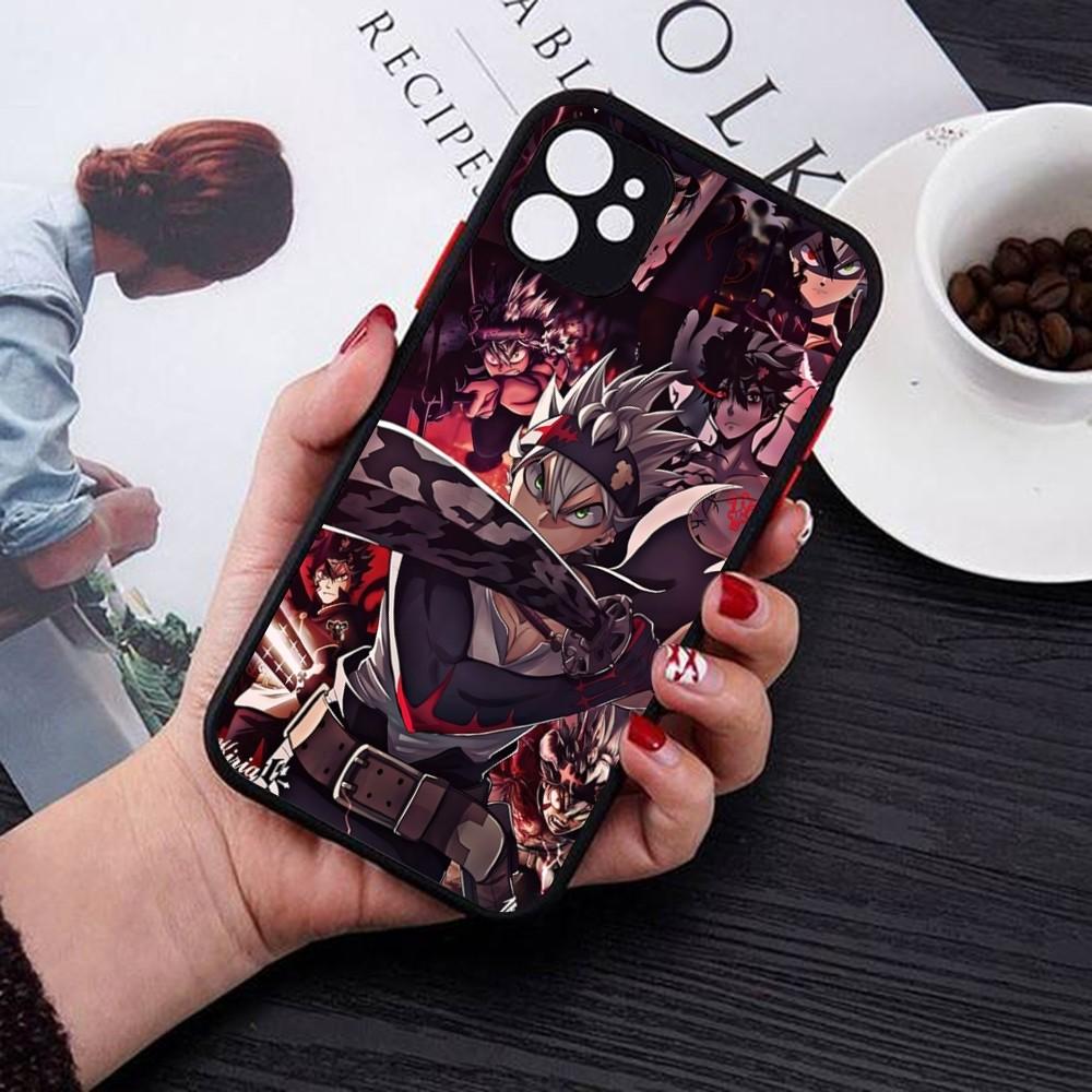 Black Clover Phone Case For IPhone 14 11 12 13 Mini Pro Max 8 7 Plus X XR XS MAX Translucent Matte Cover