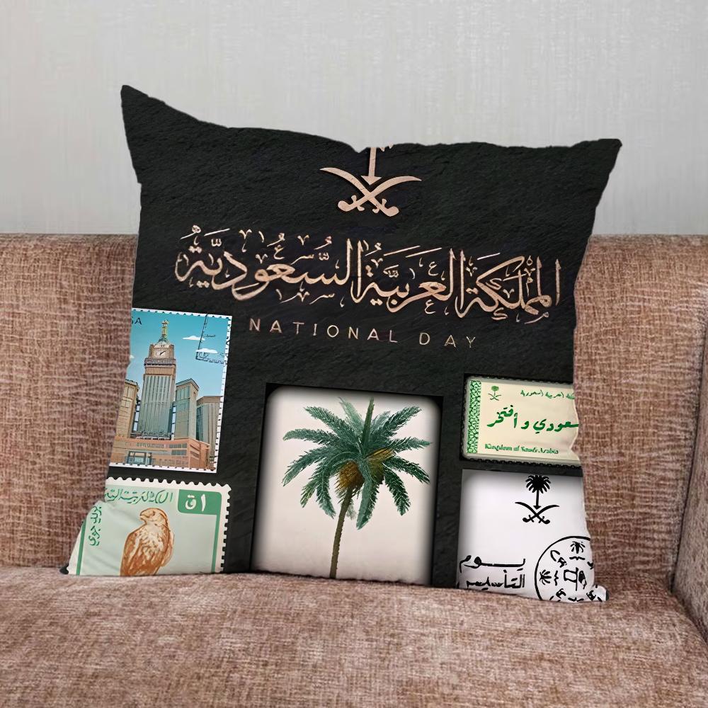 Arabia Saudyjska Flaga Salman Poszewka na Poduszkę Do Domu Sypialni Samochodu Biura Dekoracja Salonu Pokrowiec na Poduszkę Sofa Odpowiedni