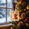 Unique Money Present Christmas Holder Ornaments for Cash, Clear Acrylic Xmas Tree Cash Decoration Gift Hanging Decorations Holiday Party Favors,