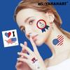 Independence Day Theme Face Tattoo with American Flag USA Painted Party Party Waterproof Temporary Body Art Stickers Decoration
