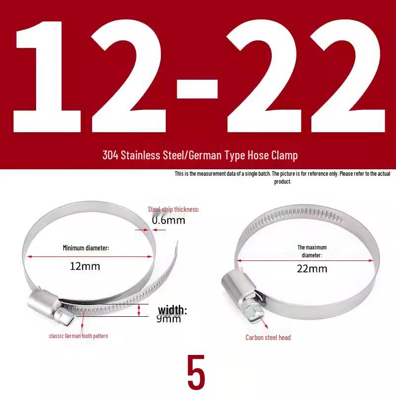 304 Stainless Steel German Style Hose Clamp