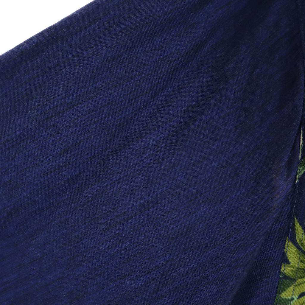 GREEN GATE Floral Short sleeve Open collar Aloha shirt 4L Navy Biggs Men's Used