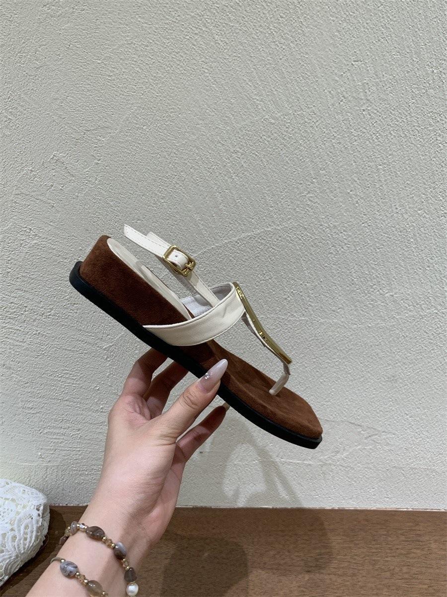 

French niche toe sandals women s skirt 2025 summer thin herringbone height increase casual and comfortable Roman sandals 35