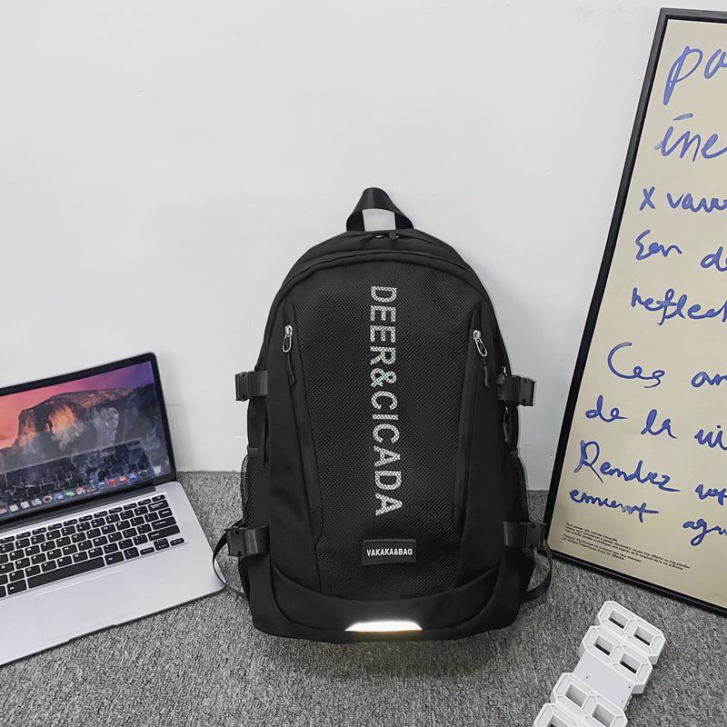 

Trendy College Student Backpack: Stylish, Large-Capacity Travel and Laptop Bag for Men & Women