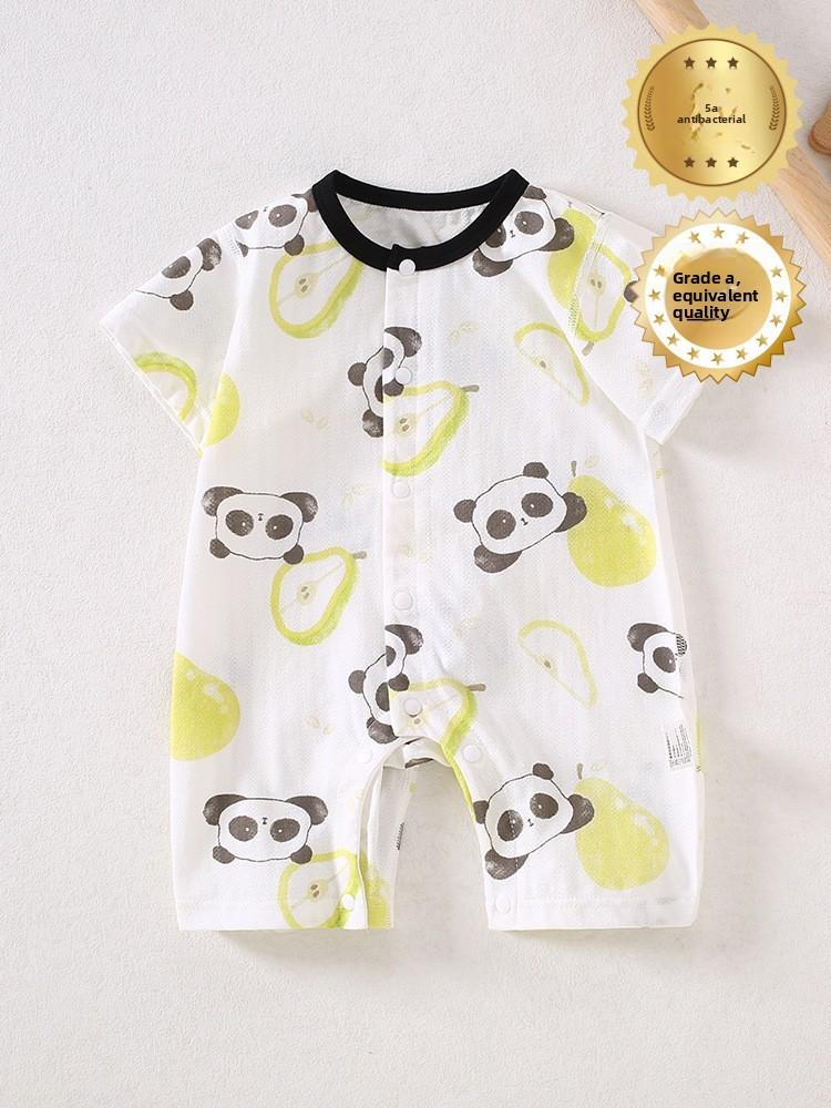 Baby Cotton Romper Summer Lightweight With Short Sleeves For Newborns And Infants