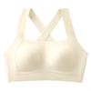One-piece sports women's shock-proof running outer wear cross back yoga clothes vest gathering bra with chest pad