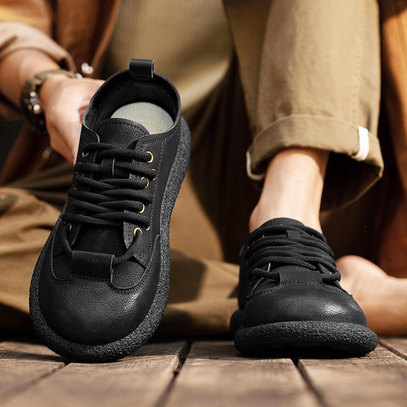 2026 New Casual Fashion Trendy Workwear Outdoor Versatile Leisure Four Seasons Super Fiber Leather Face Men's Board Shoes