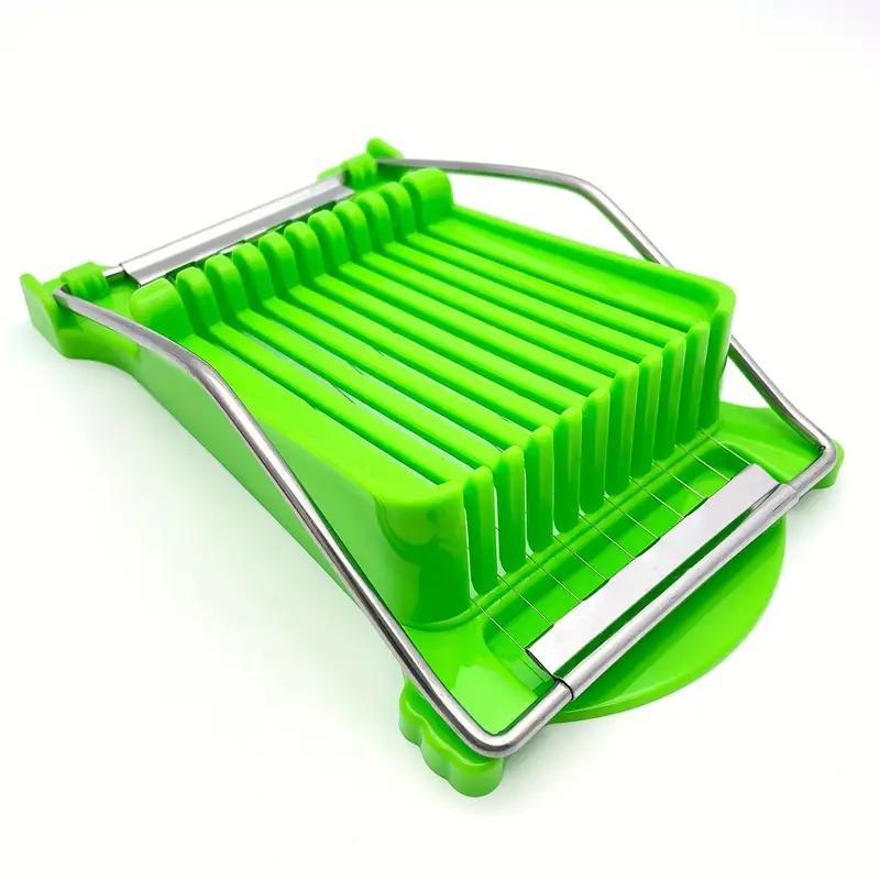 

Luncheon Meat Egg Cutter Stainless Steel Multi Function Food Banana Cheese Slicer Kitchen Gadget Professional Deli Meat Cutter зелёный