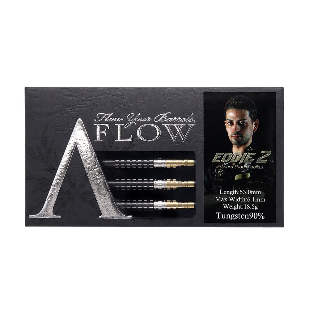 DYNASTY BLACK LINE Coated EDDIE2 2BA Darts Edward Shoji Foulkes Model A-FLOW [53] Set,