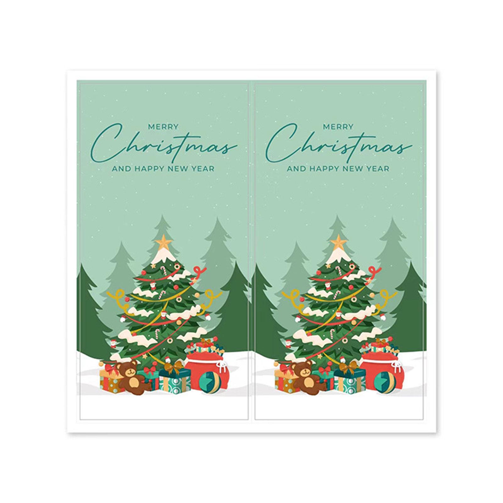 Rectangle Christmas Gift Stickers Cute Christmas Theme Adhesive Christmas Label Stickers Sealing Stickers For Packages
