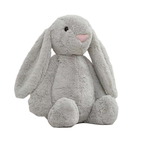 Plush Bunny Toy Huggable Stuffed Rabbit Plushie Simulation Animal Doll Home Living Room Bedroom Decoration Birthday Gift