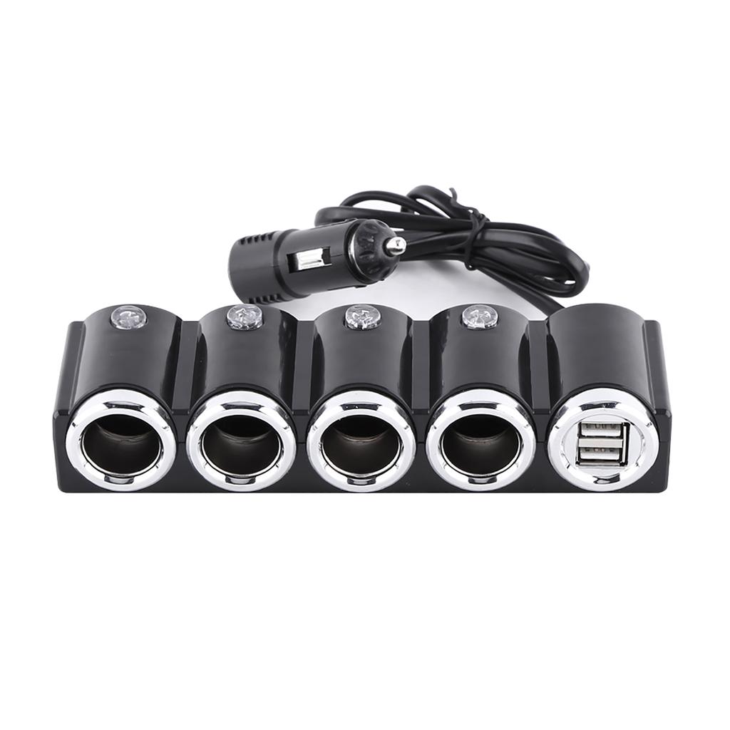 DC 12V24V USB 4 Way Car Cigarette Lighter Socket Splitter Power Charger Adapter Popular