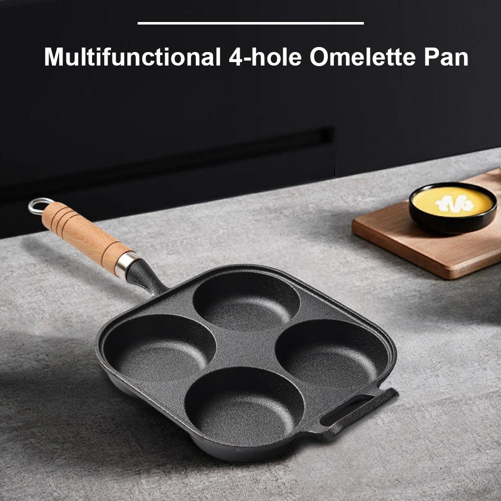 4 Hole Cake Maker Frying Pan Heart-Shaped Non-Stick Breakfast Grill Cooking Pot Egg Frying Pan Pancake Pan Cookware Pancake Pan