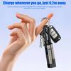 65W 4 In 1 Keychain Cable, Fast Charging Data Cable with LED Display, 8-Pin/Type-C/USB-A/USB-C, Portable Keyring Cord for Most Phone