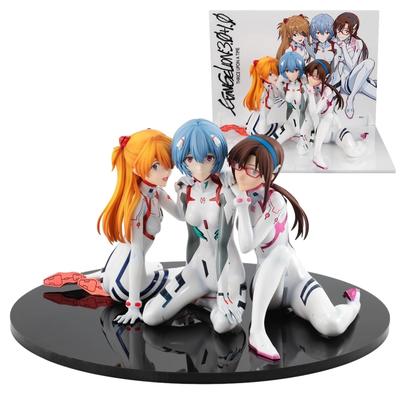 Figura Anime EVANGELION de 9CM EVA Ayanami Rei Traje de Batalha Asuka Langley Soryu Modelo Brinquedo Traje de Combate Figura de Ação Coleção Presente