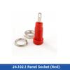 6pcs 24*7.3mm Banana Socket 2mm Terminal Test Hole DIY Parts Jack Electrical Connector