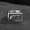 Fashion Vintage Guns Ring Heavy Sugar Stainless Steel Cowboy Men Anel Punk Gothic Ring Mens Biker Jewelry