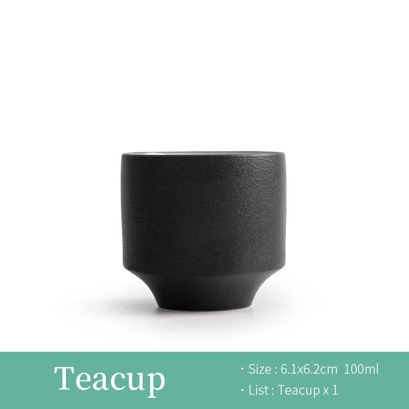 100ml Black Pottery Ceramic Tea Cup Japanese Kung Fu Tea Set Water Cup