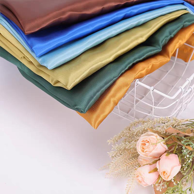 Imitation Silk Satin Fabric for Wedding Dresses and Gift Box Packaging (50x75)