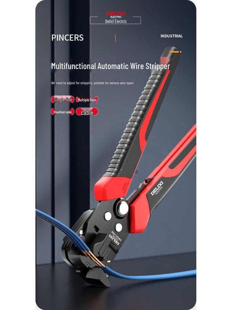 Electrician's Universal Automatic Wire Stripping and Crimping Tool