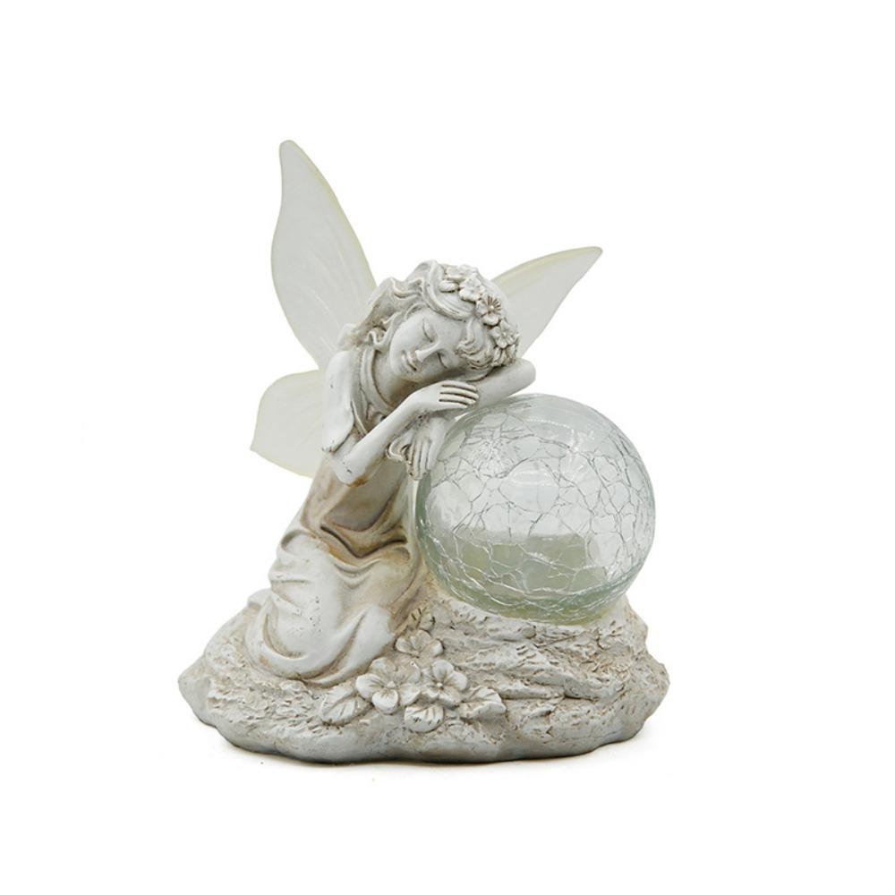 

Креативное солнечное украшение «Ангел» из смолы, садовая миниатюрная фигурка, скульптура для двора Left