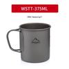 Widesea 375ML Titan Camping-Kaffeebecher - Leichtes, tragbares Geschirr