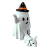 Handmade Halloween Cute Ghost Dog Ornament Resin Ghost Walking Dog Sculpture  Rearview Mirrors