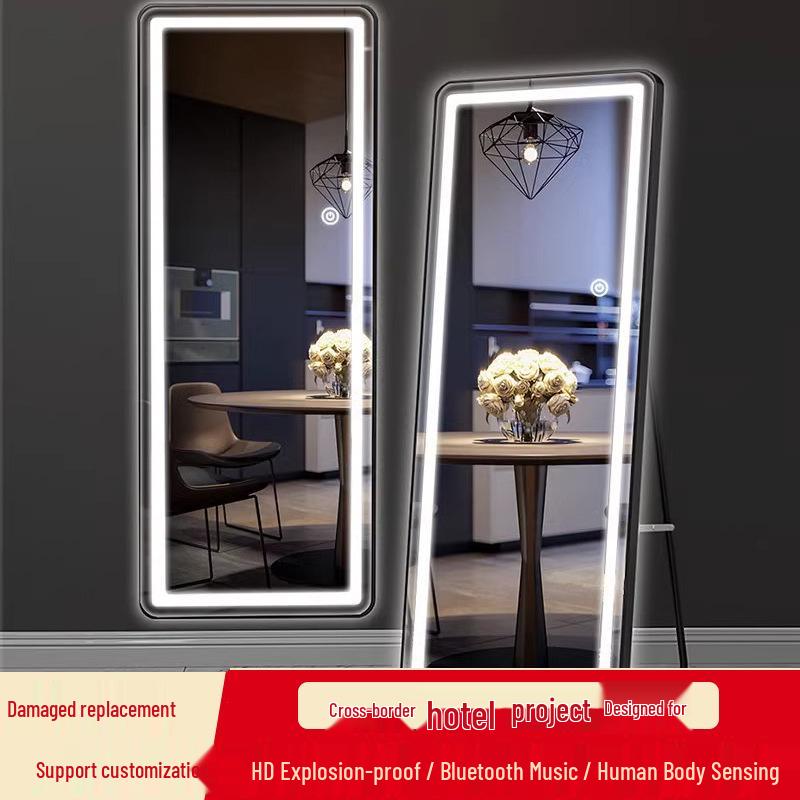 LED Smart Wall-Mounted Dressing Mirror with Touch Sensor for Bedroom or Dressing Room