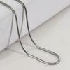 Women's Simple Design 925 Sterling Silver 2mm Snake Chain Lobster Clasp Necklace