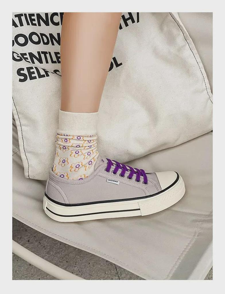 2023 Women's Wide Head Canvas Sneakers - Mango Head, Thick Sole, All-Match for Spring, Summer, and Autumn