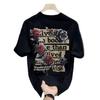 Trendy Brand Short-Sleeved Cotton Top Men'S Printed T-Shirt Trendy Men'S And Women'S Versatile Crew Neck T-Shirt Men'S