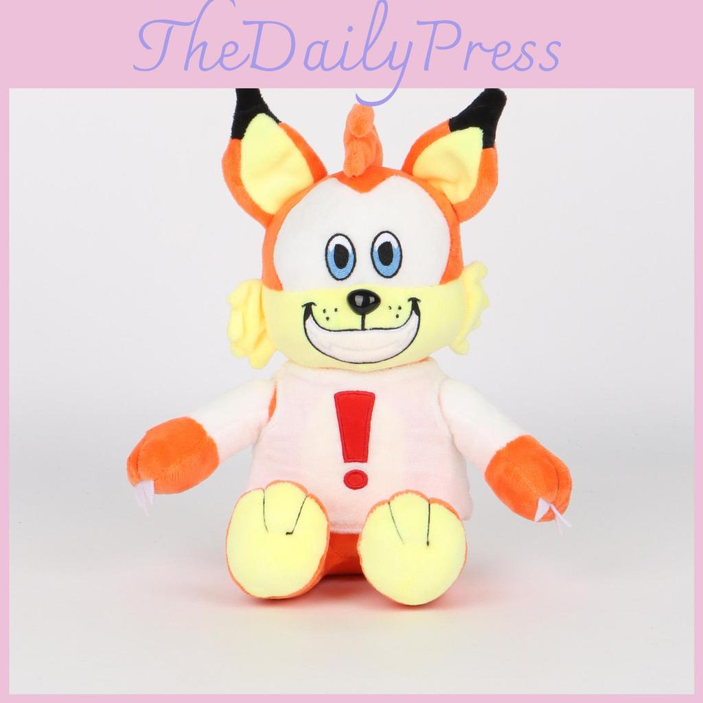 Fox Bubsy Plush Toy Animal Stuffed Doll Cartoon Kids Bedroom Gift Decoration
