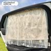 Suction Cup Car Sunshade Curtain Lace Double-layer Vehicle Privacy Shades Sunshade Retractable Car Window Cover