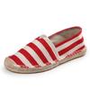 Summer Canvas Slip-On Espadrilles with Linen Sole - Casual Solid Color Hemp Rope Fisherman Shoes