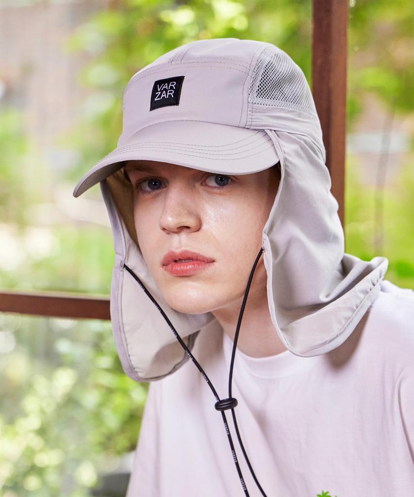 Bajal Reflecting Logo Sunshield 2-Way Camp Cap Grey