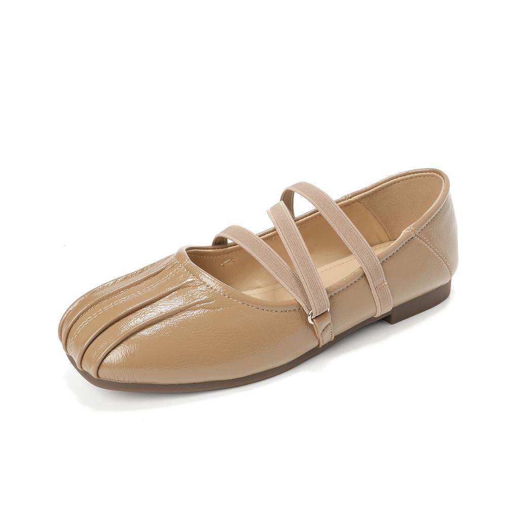 Ballet Mary Jane Shoes Round Head Shallow Mouth Retro Flat Shoes Women