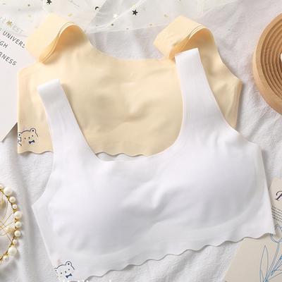 Girl Development Period Bra with Wide Elastic Straps Seamless Breast Support And Coverage No Steel Rings Natural Shape High Stretchability All-Day