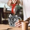 Creative Water Mug Stainless Steel Coffee Cup Reusable Cocktail Mug Creative Water Cup V6 V8 Engines Design Mug for Home Office
