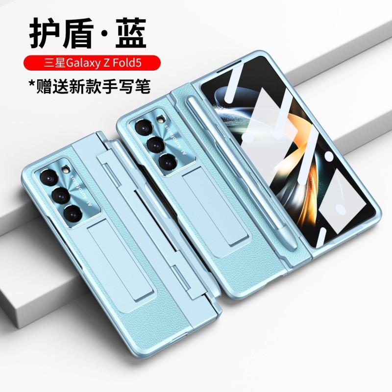 Premium Leather Case Galaxy Z Fold 7 / 6 8 With Pen Slot Full Coverage Shockproof Protection Hidden