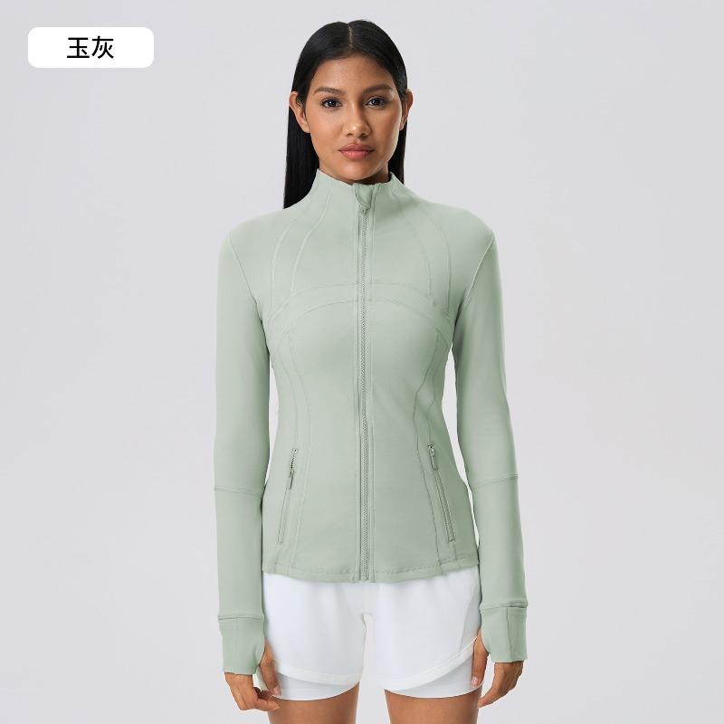Autumn and Winter New Yoga Sports Jacket Women's Elastic Running Fitness Yoga Clothes Long Sleeves Top Jacket