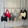 Cotton Padded Ruched Bowknot Shoulder Bag Large Capacity Crossbody Bags  Travel