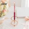 Shining Pearl Diamond Pen 5PCS Metal Ballpoint Pens, with Sparkling Rhinestone Decor, Professional Stationery Smooth Press Mechanism Writing Pen, for