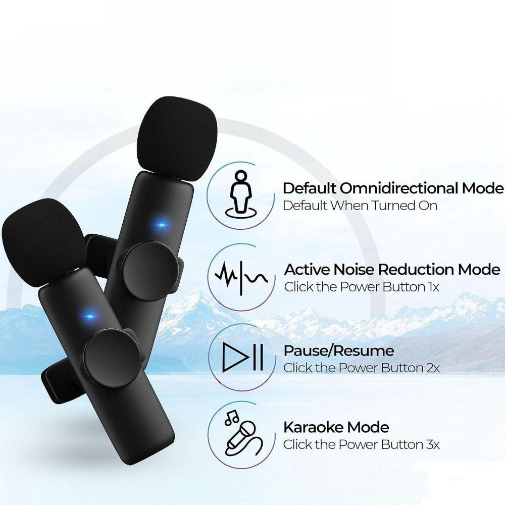 Type-C Mic Mini Lapel Mic Noise Reduction Wireless K11 Microphone  Recording Audio Video