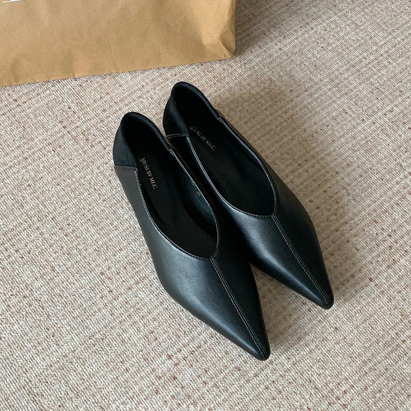 

Мода Мода Остроносые Женские Балетки Обувь Слипоны Мягкие Женские Мелкие Женские Туфли Балетки С Обувью, Увеличивающей Рост 35