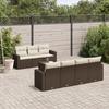 VidaXL Garden Lounge Set with Cushions 8 Pcs, Sofas with Adjustable Feet, Outdoor Furniture Set Patio Terrace, 3218723