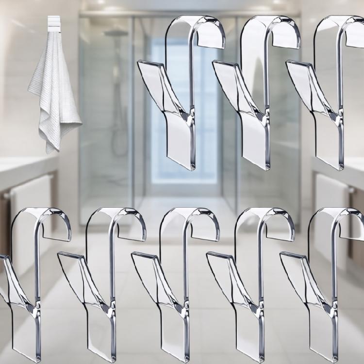 Clear Adhesive Holders Pack Of 8 For Hanging Towels Clothes And Decorations In Any Room