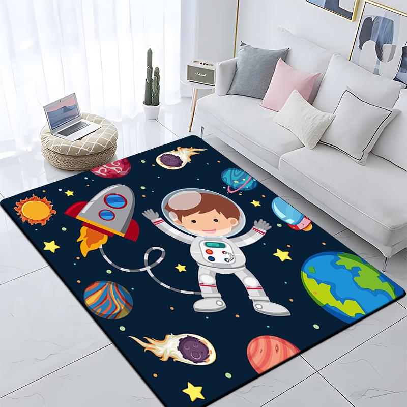 Cartoon astronaut children's room decorative carpet Camping cushion play aera mat  floor mat carpet game area rug floor mats