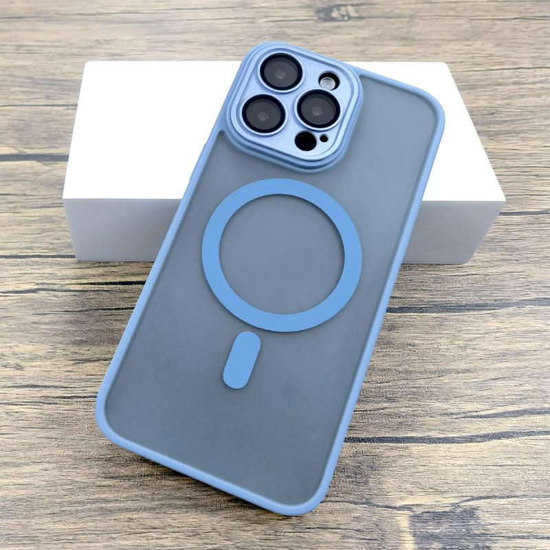 Luxury Matte Case For iPhone 16 15 14 13 12 11 Pro Max iPhone15 iPhone14 iPhone13 For Magsafe Magnetic Anti-Fingerprint Covers