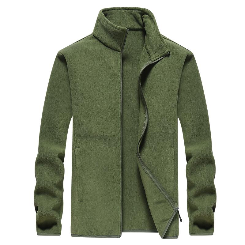 Winter Fleece Hiking Jacket Windbreaker for Men Sportswear Wool Lining Thickened Warm Men's Coat Plus Size Overcoat